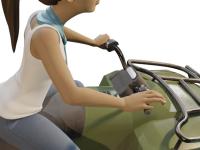 Animation still of rider using ATV controls